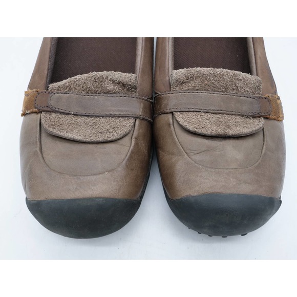 Merrell Shoes Womens 8 Brown Leather Eden Moc Slip On Comfort Wedge Casual - Picture 6 of 12